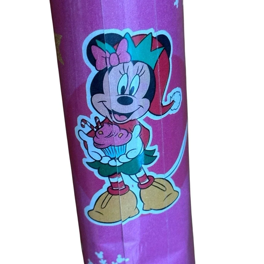 Vintage Disney Christmas Wrapping‎ Paper Mickey & Minnie Mouse 60 Sq ft Sealed